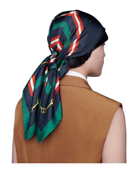 sciarpe gucci seta sottile blu|sciarpe foulard gucci.